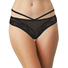 Strappy Floral Lace and Mesh Cheeky