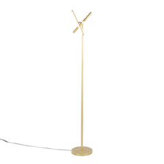 Icicle 65' Modern Swivel Floor Lamp in Gold Metal