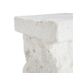Talia Outdoor Patio Modern Artistry MGO Side Table, White