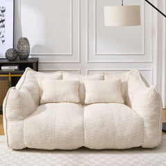 Comfortable Dual Beanbag Chair With High Resilience Foam Core For 2 People