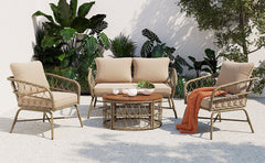 GO Bohemia-Inspired 4-Person Outdoor Seating Group With Removable Cushions