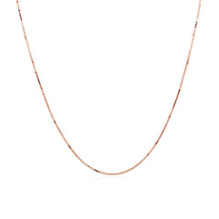 14k Rose Gold Classic Box Chain 0.6mm