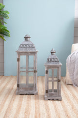 Wooden Candle Lantern Decorative, Hurricane Lantern Holder Decor