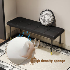 Multifunctional Black Shoe Bench