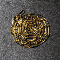 14K Yellow Gold Wide Paperclip Chain (3.3mm)
