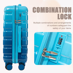 14'/20' 2-Pcs PC Spinner Wheel Luggage Set with Gradient Color and Lock