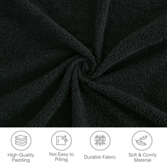 Folding Convertible Out Sleeper Sofa Bed 3-Seat Black
