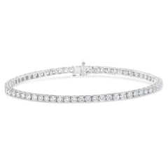 IGI Certified 5.0 Cttw Cut Diamond 14K White Gold Classic 7†Tennis Bracelet (H-I Color, I1-I2 Clarity)