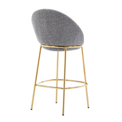Celano Indoor Metal Upholstered Barstool Set of 2