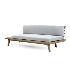 Hillcrest V Shaped 4-Piece Sofa Set - Gray Acacia Wood with Water Resistant Fabric