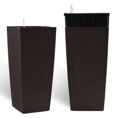 30 in Tall Large Flower Pot Planter with Self-Watering Drainage Holes
