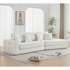 Folding Convertible Out Sleeper Sofa Bed 2-in-1 Combination Sofa Beige