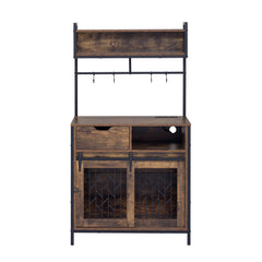 2 in 1 Pet Friendly Dog Crate Composite Desk Hutch
