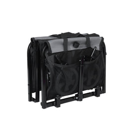 All-in-One Convertible Folding 4-Wheel Trolley with Bench Seat and Dog Leash