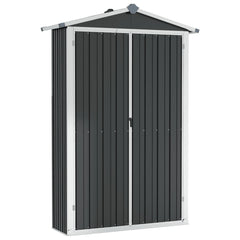 NNEVL Garden Shed Anthracite 107.5x46x183 cm Galvanised Steel