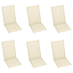 vidaXL Outdoor Recliner Chairs Patio Chair with Cushions Solid Wood Acacia