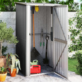 vidaXL Garden Shed Anthracite 46.7"x38.2"x82.5" Galvanized Steel