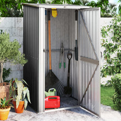 vidaXL Garden Shed Anthracite 46.7"x38.2"x82.5" Galvanized Steel