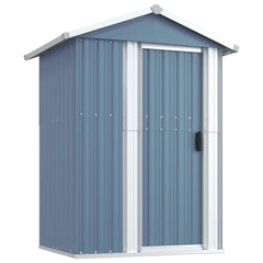 NNEVL Garden Shed Grey 126x97.5x177 cm Galvanised Steel