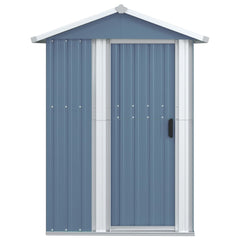 NNEVL Garden Shed Grey 126x97.5x177 cm Galvanised Steel