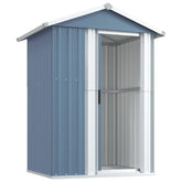 NNEVL Garden Shed Grey 126x97.5x177 cm Galvanised Steel