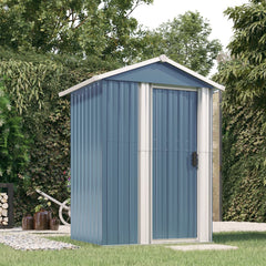 NNEVL Garden Shed Grey 126x97.5x177 cm Galvanised Steel
