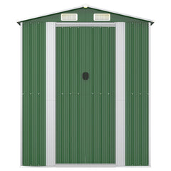 NNEVL Garden Shed Green 192x772x223 cm Galvanised Steel