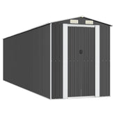 NNEVL Garden Shed Anthracite 192x689x223 cm Galvanised Steel
