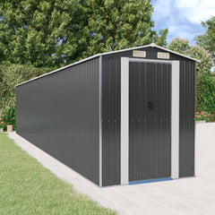 NNEVL Garden Shed Anthracite 192x938x223 cm Galvanised Steel