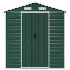 NNEVL Garden Shed Green 191x895x198 cm Galvanised Steel