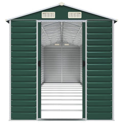 NNEVL Garden Shed Green 191x895x198 cm Galvanised Steel