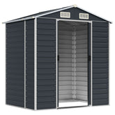 NNEVL Garden Shed Anthracite 191x130x198 cm Galvanised Steel