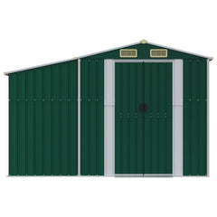 NNEVL Garden Shed Green 277x192.5x179 cm Galvanised Steel