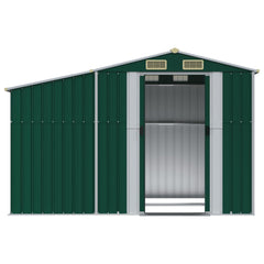NNEVL Garden Shed Green 277x192.5x179 cm Galvanised Steel