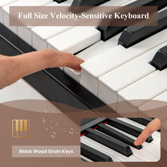 88 Keys Velocity-Sensitive Piano Keyboard with French DREAM Audio Source-Black