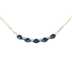 Sapphire Diamond Fashion Pendants 10KT Yellow Gold
