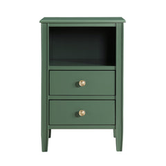 Winston 2-Drawer Storage Nightstand in Vintage Green