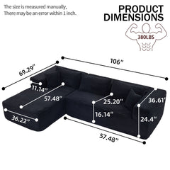 Modular Sofa With Square Legs