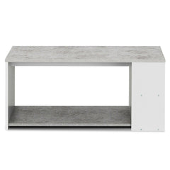 Coffee Table Sofa Side Table with Storage Shelves
