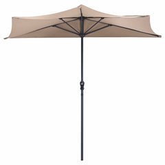 9Ft Patio Bistro Half Round Umbrella