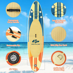 Inflatable Stand Up Paddle Board Surfboard with Bag Aluminum Paddle and Hand Pump-L