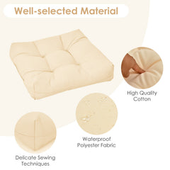 21 Inch x 21 Inch Patio Chair Seat Cushion Pads for Indoor and Outdoor-Beige