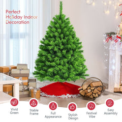 Snow Flocked Artificial Christmas Tree with Metal Stand