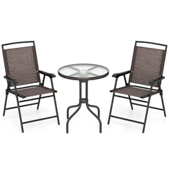 8-Piece Outdoor Furniture Set-Solar Umbrella Bistro Set Conversation Set Chaise Lounger Folding Bed Side Table Swing Chair & Dining Set
