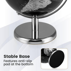 8" World Globe Modern Decorative Tabletop Earth Globe