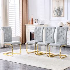 Elegant Design Alligator Skin Upholstered Dining Chairs