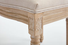French Country Dining Chairs Set of 2 Upholstered With Natural Rattan Back