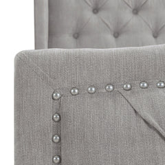 The Eldhavn™ Nailhead Upholstered Bedframe King