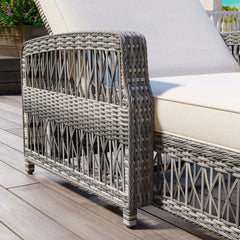 GO Outdoor Long Reclining Chaise with Cushions