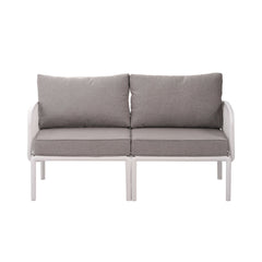 The Sleek All-Weather Resin Outdoor Loveseat and Coffee Table Set